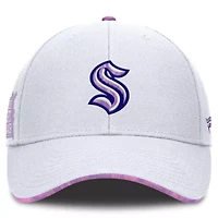 NHL Fanatics Seattle Kraken Authentic Pro Hockey Fights Cancer Adjustable Hat
