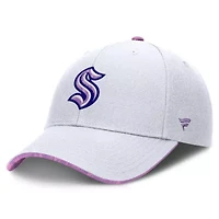 NHL Fanatics Seattle Kraken Authentic Pro Hockey Fights Cancer Adjustable Hat