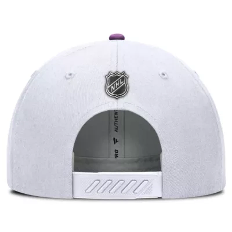 NHL Fanatics Seattle Kraken Authentic Pro Hockey Fights Cancer Adjustable Hat