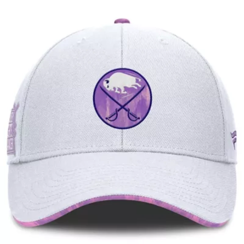 NHL Fanatics Buffalo Sabres Authentic Pro Hockey Fights Cancer Adjustable Hat