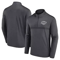 NHL Logo Athletic Los Angeles Kings Head-to-Head Raglan Quarter-Zip Top