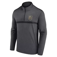 NHL Logo Athletic Vegas Golden Knights Head-to-Head Raglan Quarter-Zip Top