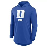 Duke Blue Devils NCAA Nike Primetime Tri-Blend Dri-FIT Long Sleeve Hoodie T-Shirt