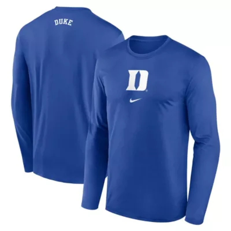 Duke Blue Devils NCAA Nike On-Court Basketball Shootaround Dri-FIT Long Sleeve T-Shirt