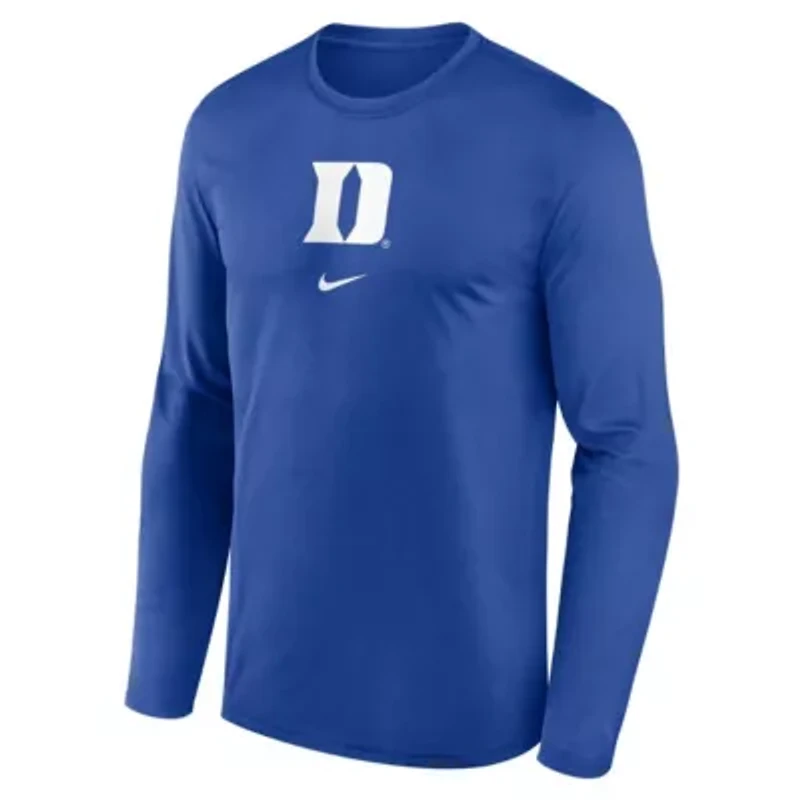 Duke Blue Devils NCAA Nike On-Court Basketball Shootaround Dri-FIT Long Sleeve T-Shirt