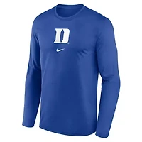 Duke Blue Devils NCAA Nike On-Court Basketball Shootaround Dri-FIT Long Sleeve T-Shirt