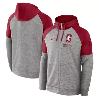Stanford Cardinal NCAA Nike Fitness Raglan Performance Full-Zip Hoodie