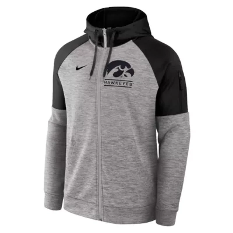 NCAA Nike Iowa Hawkeyes Fitness Raglan Performance Full-Zip Hoodie