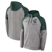 NCAA Nike Michigan State Spartans Fitness Raglan Performance Full-Zip Hoodie