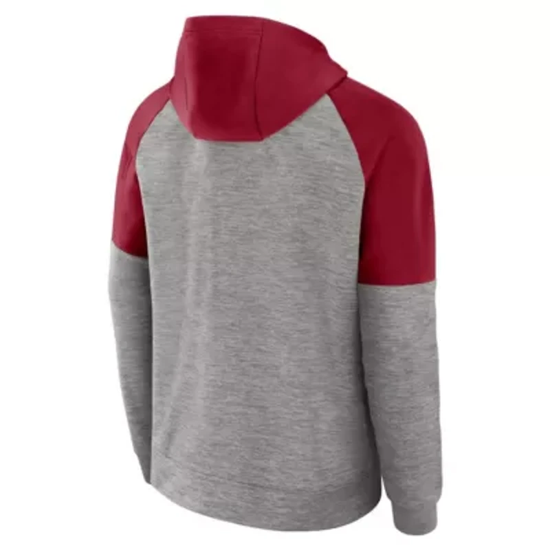 Alabama Crimson Tide NCAA Nike Fitness Raglan Performance Full-Zip Hoodie