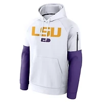 NCAA Nike LSU Tigers Fitness Raglan Performance Pullover Hoodie