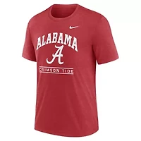 Alabama Crimson Tide NCAA Nike Arch Over Logo Tri-Blend T-Shirt