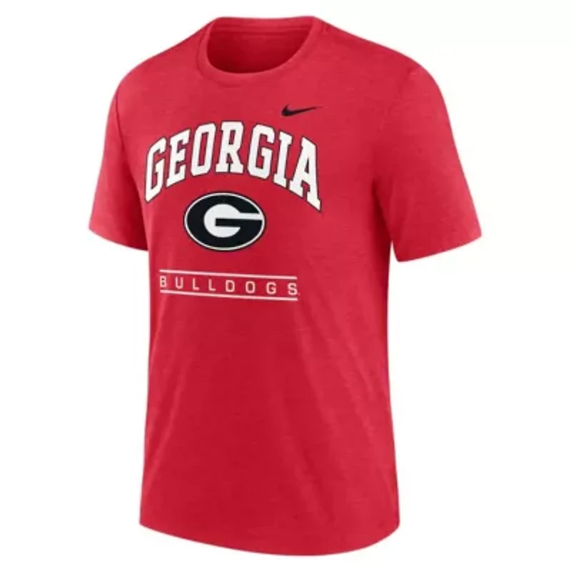 NCAA Nike Georgia Bulldogs Arch Over Logo Tri-Blend T-Shirt