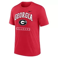 NCAA Nike Georgia Bulldogs Arch Over Logo Tri-Blend T-Shirt