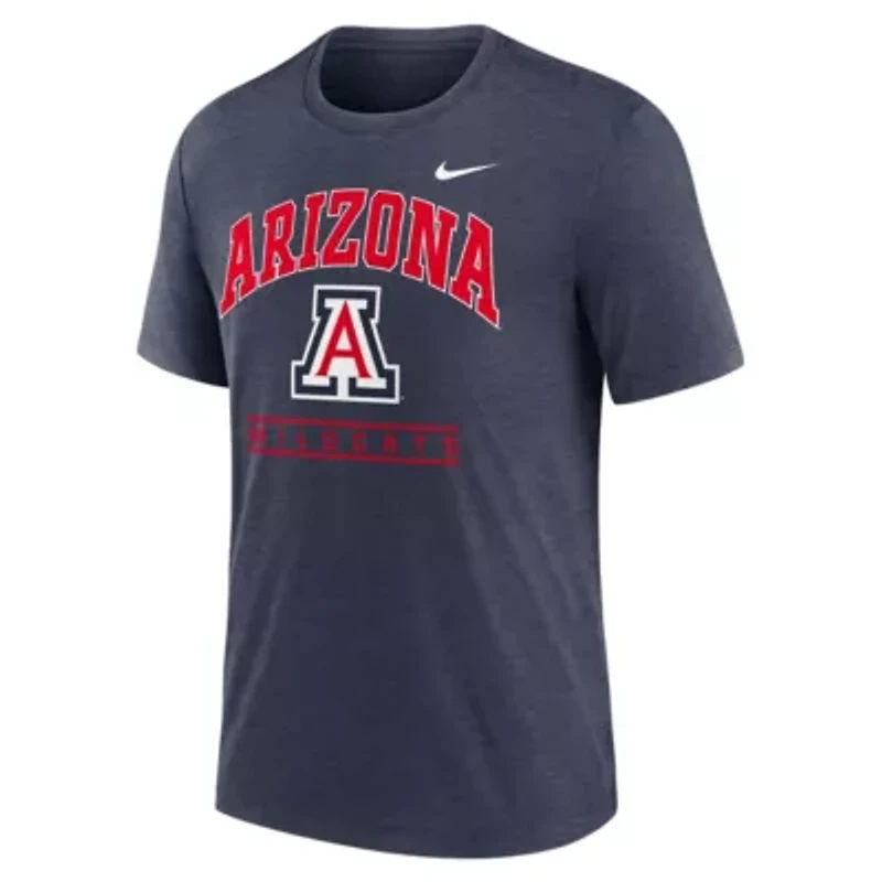 NCAA Nike Arizona Wildcats Arch Over Logo Tri-Blend T-Shirt