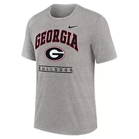 NCAA Nike Georgia Bulldogs Arch Over Logo Tri-Blend T-Shirt