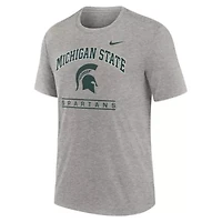 NCAA Nike Michigan State Spartans Arch Over Logo Tri-Blend T-Shirt