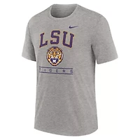 NCAA Nike LSU Tigers Arch Over Logo Tri-Blend T-Shirt