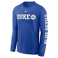 Duke Blue Devils NCAA Nike Basketball Icon Two-Hit Long Sleeve T-Shirt