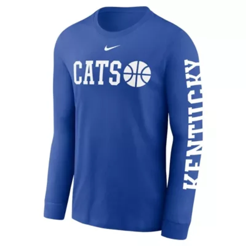 NCAA Nike Kentucky Wildcats Basketball Icon Two-Hit Long Sleeve T-Shirt