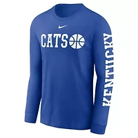 NCAA Nike Kentucky Wildcats Basketball Icon Two-Hit Long Sleeve T-Shirt