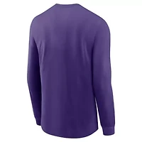 NCAA Nike LSU Tigers Basketball Icon Two-Hit Long Sleeve T-Shirt