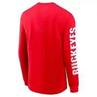 NCAA Nike Ohio State Buckeyes Basketball Icon Two-Hit Long Sleeve T-Shirt