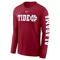 Alabama Crimson Tide NCAA Nike Basketball Icon Two-Hit Long Sleeve T-Shirt