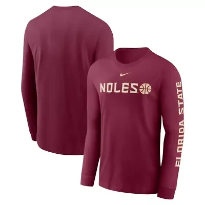 NCAA Nike Florida State Seminoles Basketball Icon Two-Hit Long Sleeve T-Shirt