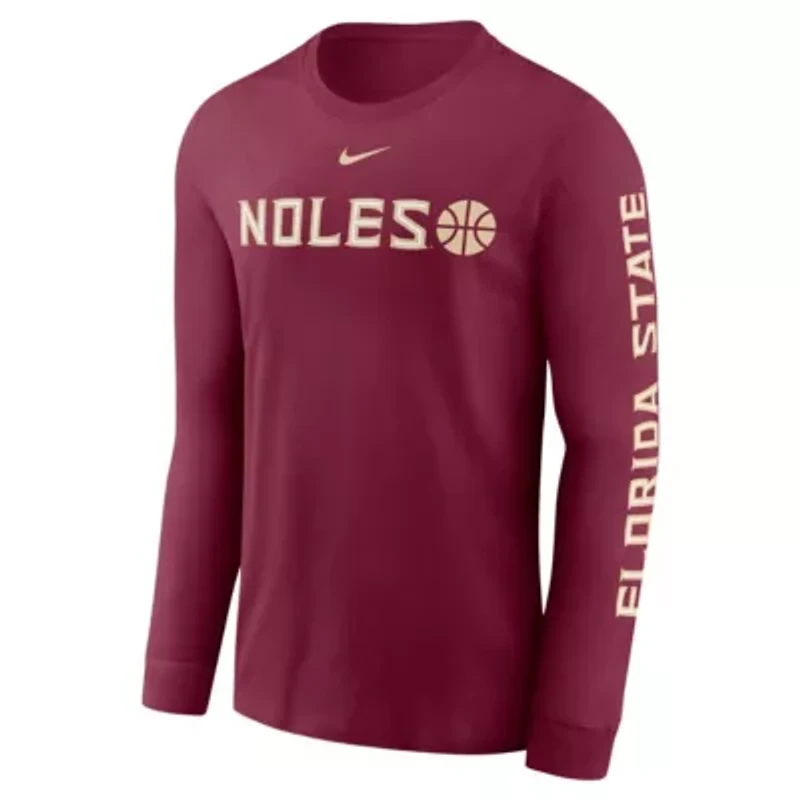 NCAA Nike Florida State Seminoles Basketball Icon Two-Hit Long Sleeve T-Shirt