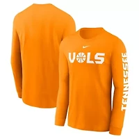 NCAA Nike Tennessee Volunteers Basketball Icon Two-Hit Long Sleeve T-Shirt