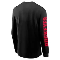 NCAA Nike Ohio State Buckeyes Basketball Icon Two-Hit Long Sleeve T-Shirt