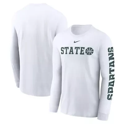 NCAA Nike Michigan State Spartans Basketball Icon Two-Hit Long Sleeve T-Shirt