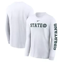 NCAA Nike Michigan State Spartans Basketball Icon Two-Hit Long Sleeve T-Shirt