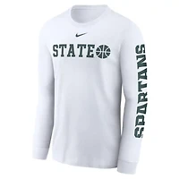 NCAA Nike Michigan State Spartans Basketball Icon Two-Hit Long Sleeve T-Shirt