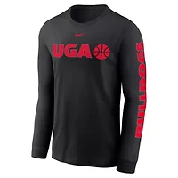NCAA Nike Georgia Bulldogs Basketball Icon Two-Hit Long Sleeve T-Shirt