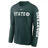 NCAA Nike Michigan State Spartans Basketball Icon Two-Hit Long Sleeve T-Shirt