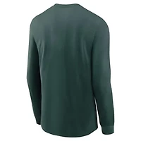 NCAA Nike Michigan State Spartans Basketball Icon Two-Hit Long Sleeve T-Shirt