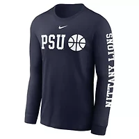 NCAA Nike Penn State Nittany Lions Basketball Icon Two-Hit Long Sleeve T-Shirt
