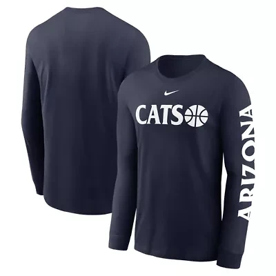 NCAA Nike Arizona Wildcats Basketball Icon Two-Hit Long Sleeve T-Shirt