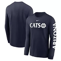 NCAA Nike Arizona Wildcats Basketball Icon Two-Hit Long Sleeve T-Shirt