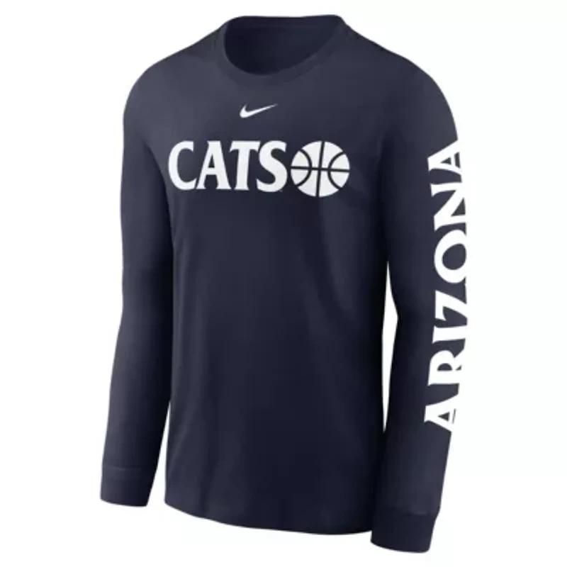 NCAA Nike Arizona Wildcats Basketball Icon Two-Hit Long Sleeve T-Shirt