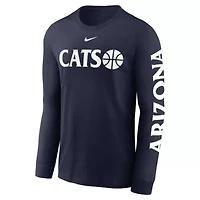 NCAA Nike Arizona Wildcats Basketball Icon Two-Hit Long Sleeve T-Shirt