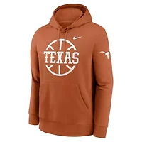 NCAA Nike Texas Longhorns Basketball Icon Club Fleece Pullover Hoodie
