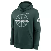 NCAA Nike Michigan State Spartans Basketball Icon Club Fleece Pullover Hoodie