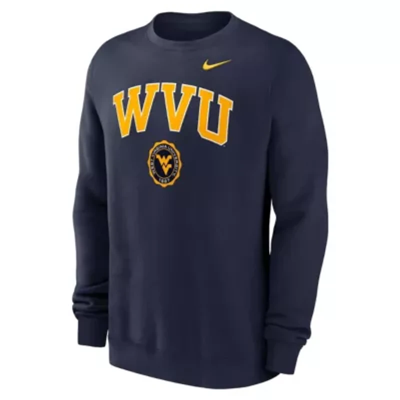 NCAA Nike West Virginia Mountaineers Arched Seal Pullover Sweatshirt