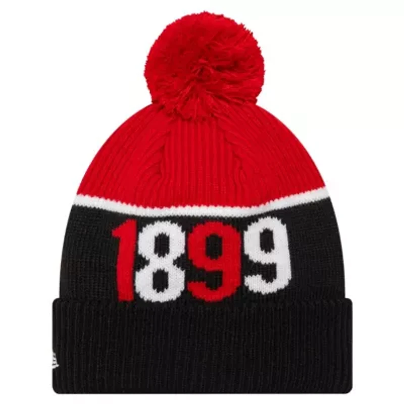 Serie A AC Milan Sport Cuffed Knit Hat with Pom