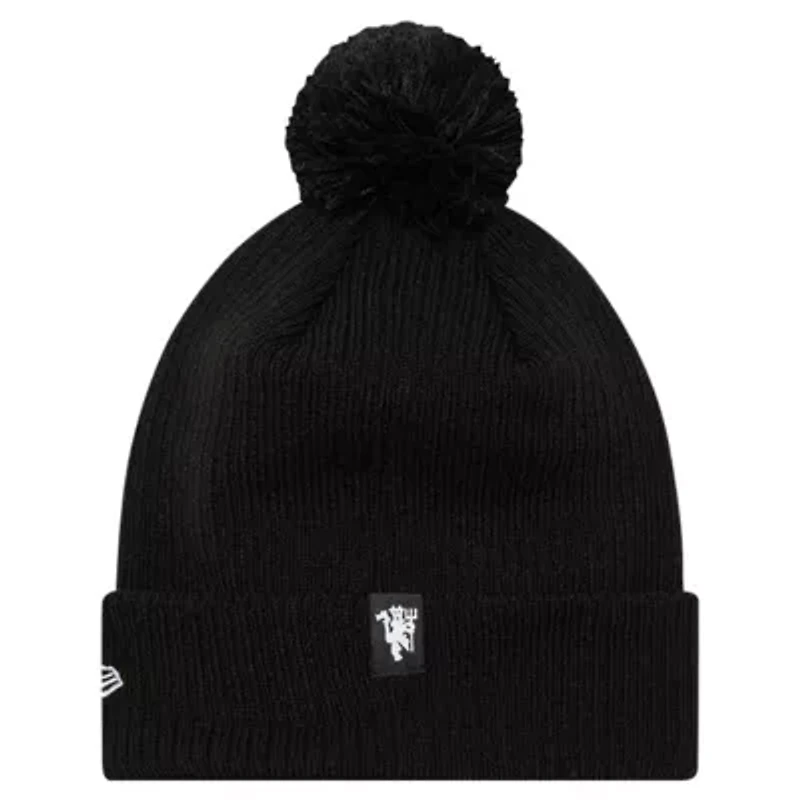 International Clubs Manchester United Stitch Patch Cuffed Knit Hat with Pom