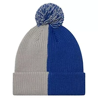 Premier League Chelsea Color Block Cuffed Knit Hat with Pom
