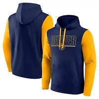 NBA Logo Athletic Denver Nuggets Outline Colorblock Pullover Hoodie